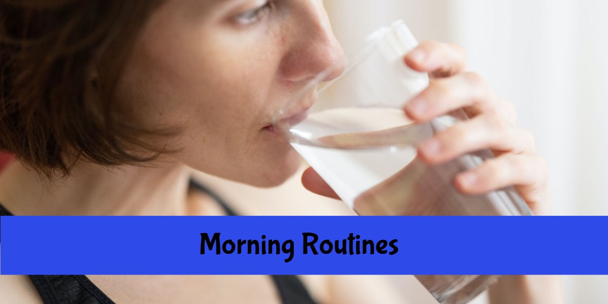 woman drinking water
